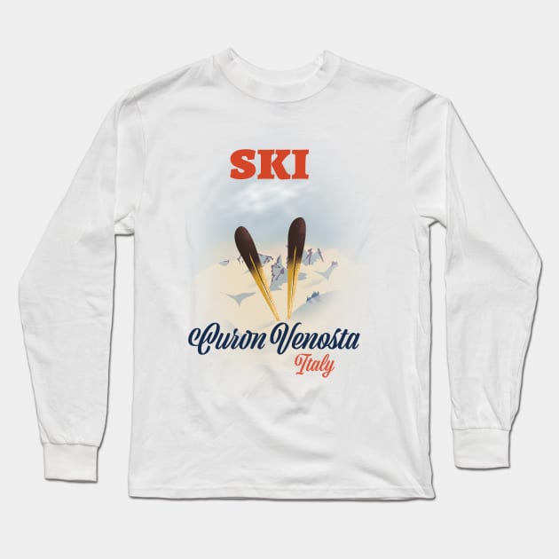 Ski Curon Venosta Italy Long Sleeve T-Shirt by nickemporium1